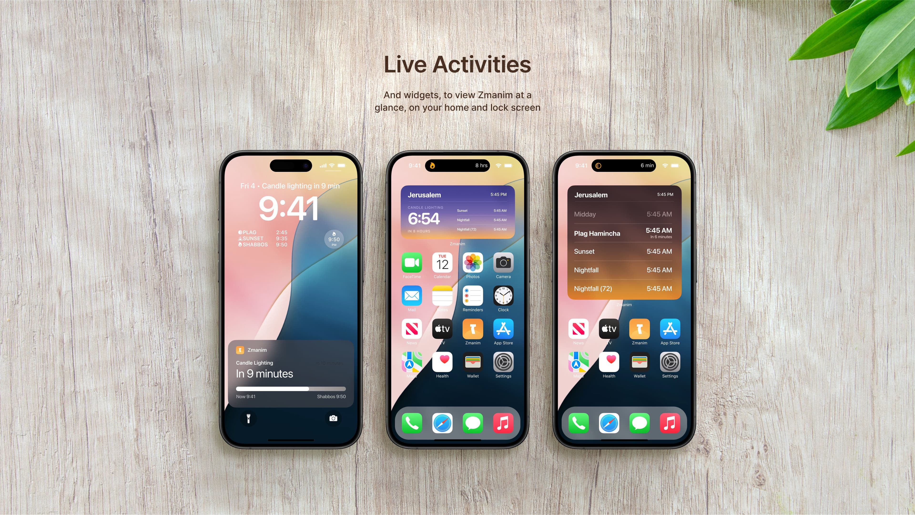 Zmanim live activities in swiftUI copy