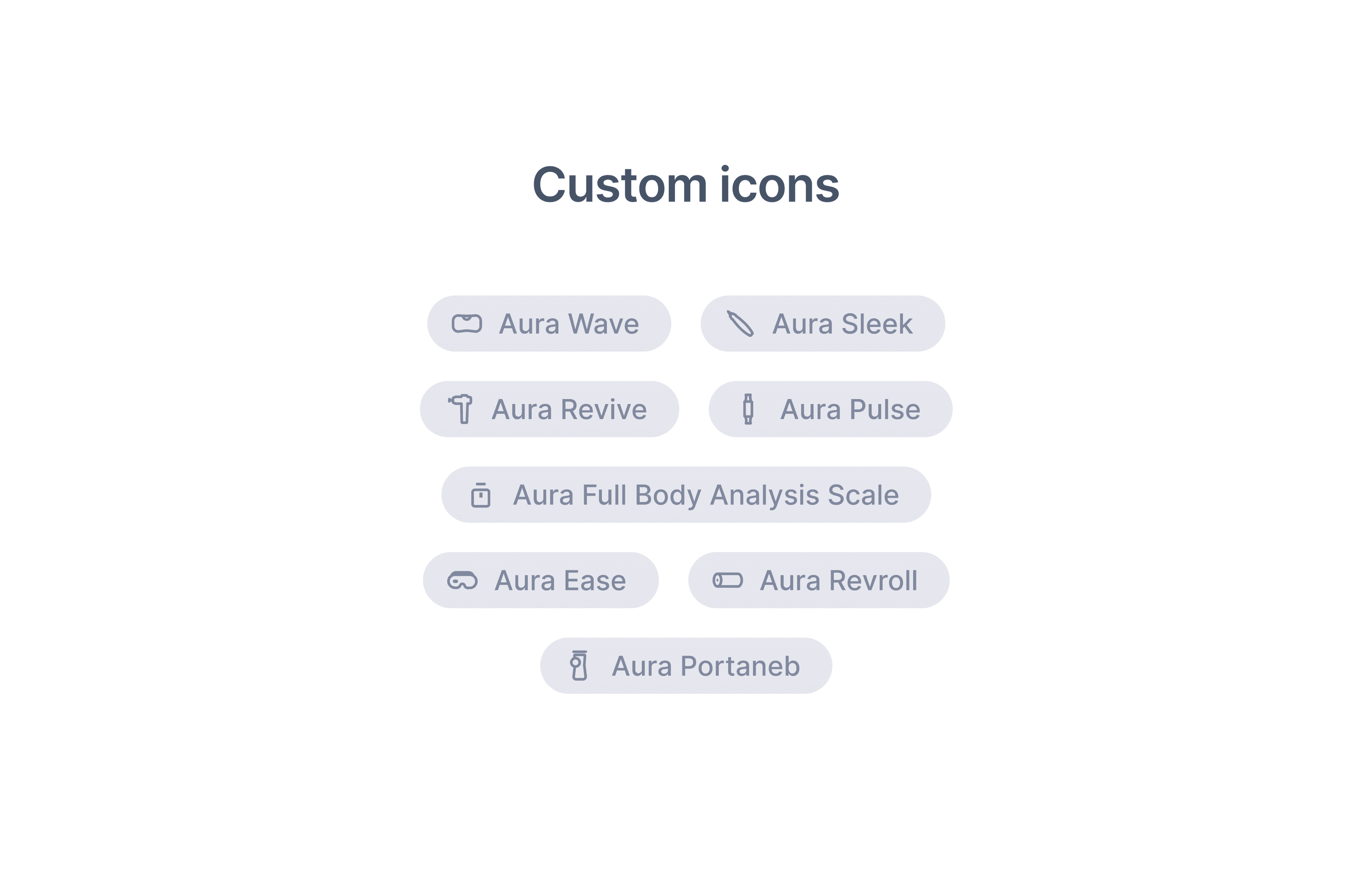 Custom Icons List